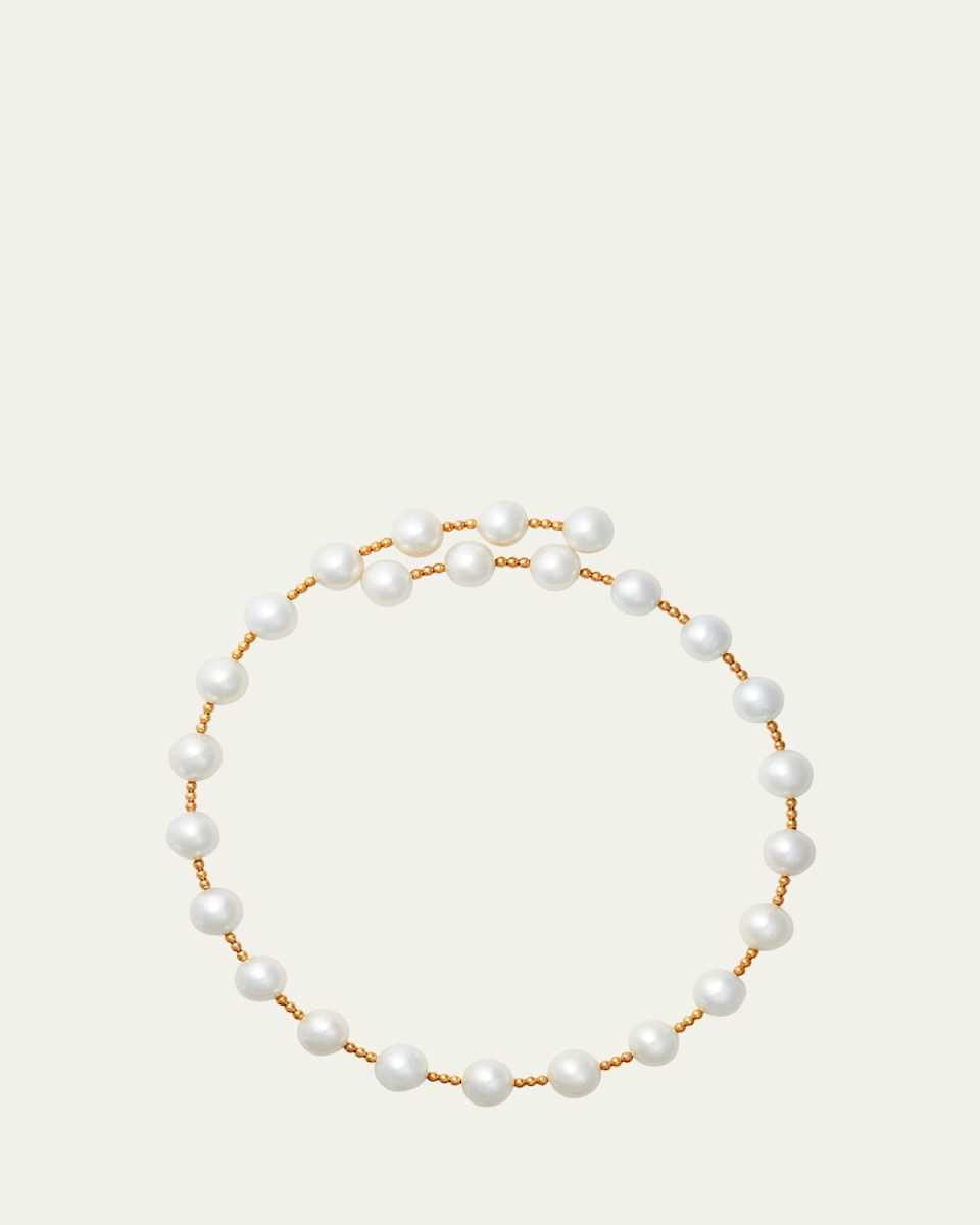 Calico Large Multi Pearl 18K Yellow Gold Beaded Necklace